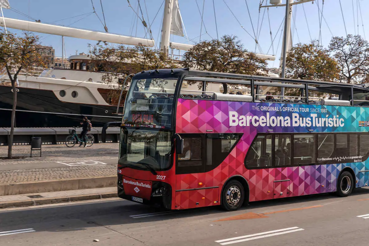 Hop-on-hop-off-bus-in-Barcelona